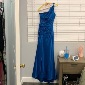 Blue evening dress